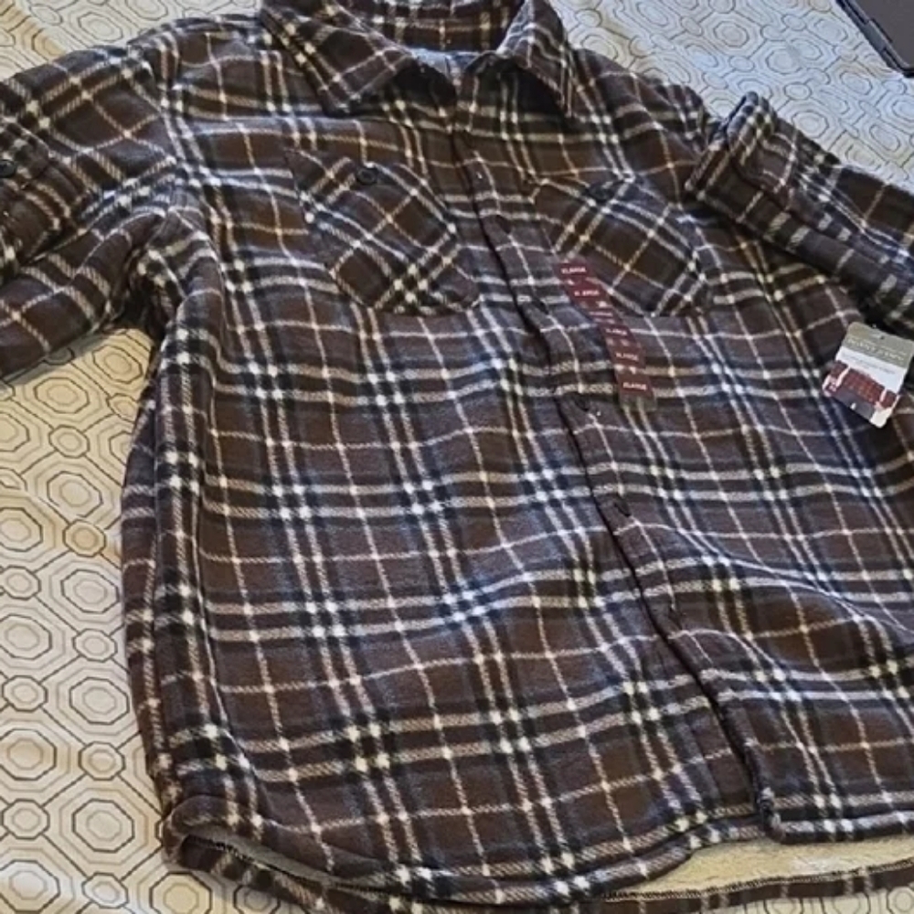 Berkley Jensen Sherpa Bonded Fleece Shirt Jacket XXL